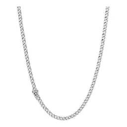 Cadena Cubana 1x1 de Plata .925 con Zirconia de 5 mm y 60 cm - Imagen 1