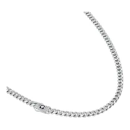 Cadena Cubana 1x1 de Plata .925 con Zirconia de 5 mm y 60 cm - Imagen 2