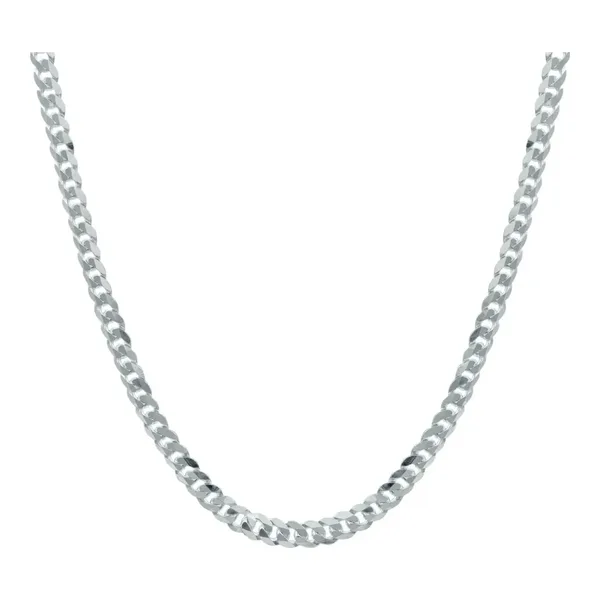 Cadena Cubana Cerrada Plata .925 55cm Hombre - Imagen 1