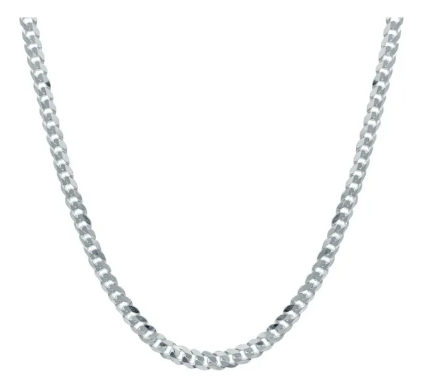 Cadena Cubana Cerrada Plata .925 55cm Hombre - Imagen 1