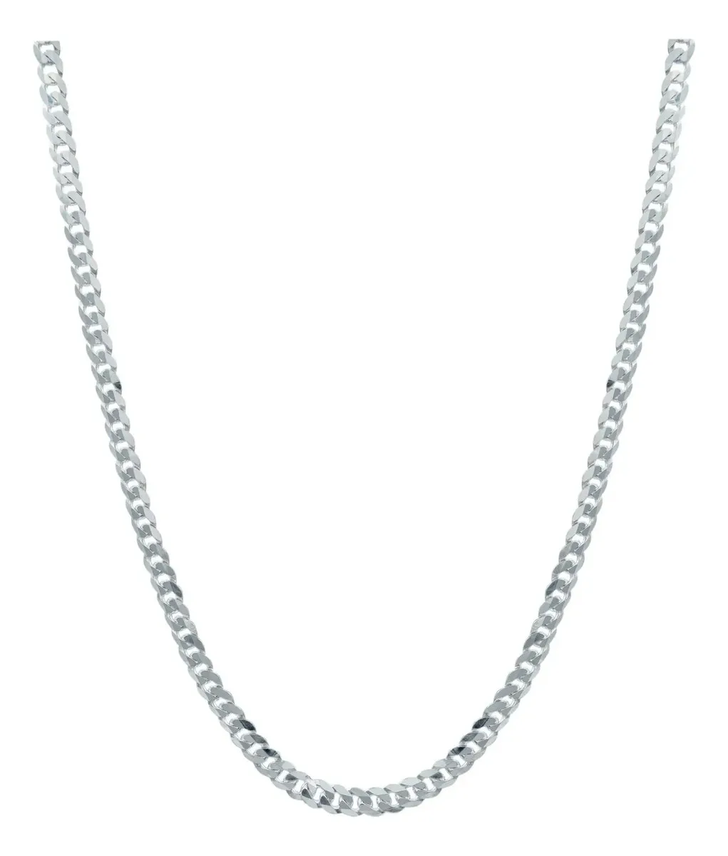 Cadena Cubana Cerrada Plata .925 55cm Hombre - Imagen 1