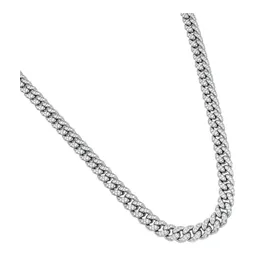 Cadena Cubana de Plata .925 Full Ice Rodizada 7 mm 55 cm - Imagen 2