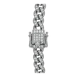 Cadena Cubana de Plata .925 Full Ice Rodizada 7 mm 55 cm - Imagen 4