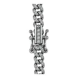 Cadena Cubana de Plata .925 Rodizada Full Ice 4 mm 50 cm - Imagen 4