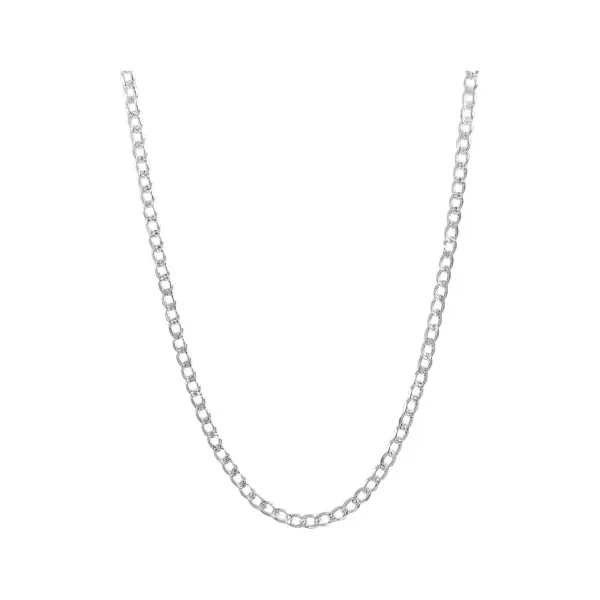 Cadena Cubana Diamantada Plata 925 de 55cm para Hombre - Imagen 1