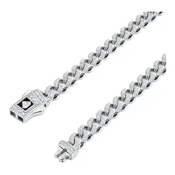 Cadena Cubana Full Ice de Plata .925 con Zirconia 5 mm 60 cm Hombre - Imagen 3