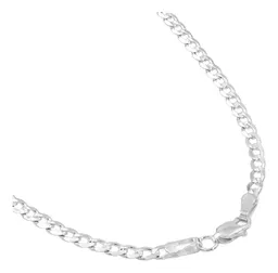 Cadena Cubana Plata 925 Diamantada Eslabones Pulidos 70cm - Imagen 3