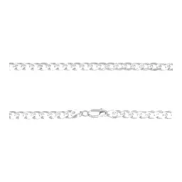 Cadena Cubana Plata 925 Diamantada para Hombre 55cm - Imagen 4