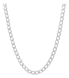 Cadena Cubana Plata 925 Diamantada para Hombre 65cm - Imagen 1