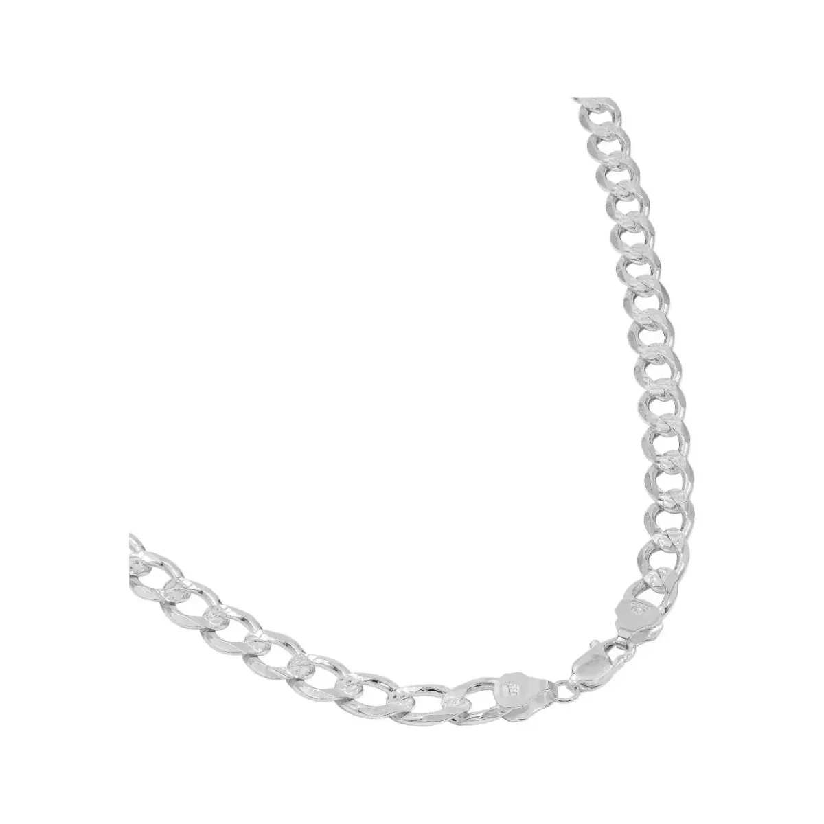 Cadena Cubana Plata 925 Diamantada para Hombre 65cm - Imagen 3