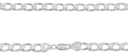 Cadena Cubana Plata 925 Diamantada para Hombre 65cm - Imagen 4