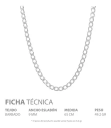 Cadena Cubana Plata 925 Diamantada para Hombre 65cm - Imagen 5
