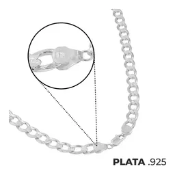 Cadena Cubana Plata 925 Diamantada para Hombre 65cm - Imagen 7