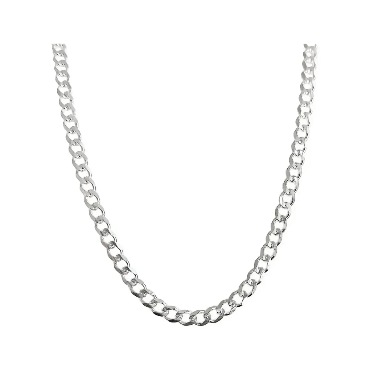 Cadena Cubana Plata Esterlina .925 para Hombre 55cm - Imagen 2