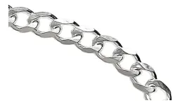 Cadena Cubana Plata Esterlina .925 para Hombre 55cm - Imagen 4