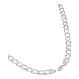 Cadena Cubana Plata Ley .925 Diamantada para Hombre 55cm - Imagen 3
