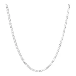 Cadena Cubana Plata Ley .925 Lisa para Hombre 50 cm - Imagen 1