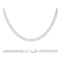 Cadena Cubana Plata Ley .925 Lisa para Hombre 50 cm - Imagen 4