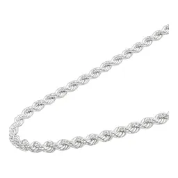 Cadena Cuerda Torsal de Plata .925 Sólida 6 mm 70 cm con Broche Mosquetón - Imagen 2