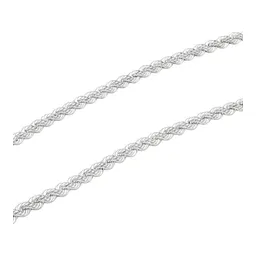 Cadena Cuerda Torsal de Plata .925 Sólida 6 mm 70 cm con Broche Mosquetón - Imagen 3