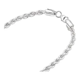 Cadena Cuerda Torsal de Plata .925 Sólida 6 mm 70 cm con Broche Mosquetón - Imagen 4