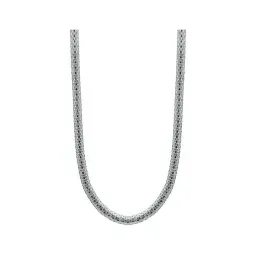 Cadena de Malla Plata 925 Maciza para Hombre 60cm Estilo Moderno - Imagen 1