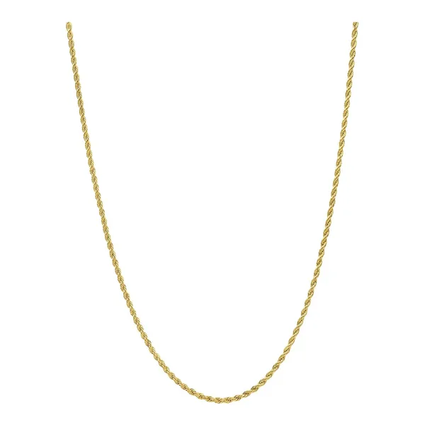 Cadena de oro 10k tejido cuerda torsal de 50 cm y 2 mm Joyaris joyería fina mexicana