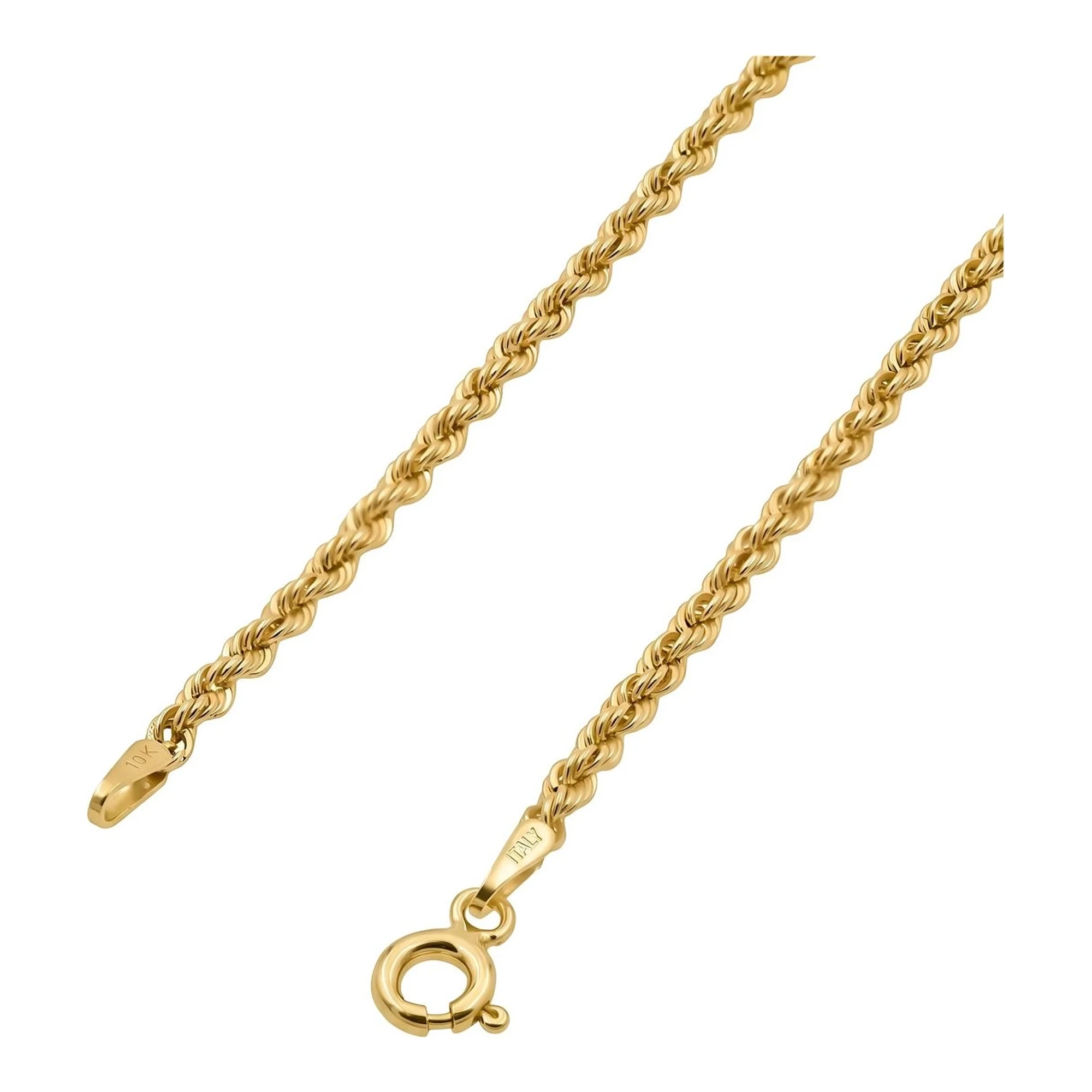 Cadena de Oro 10k Tejido Cuerda Torsal 50 cm 2 mm - Imagen 3