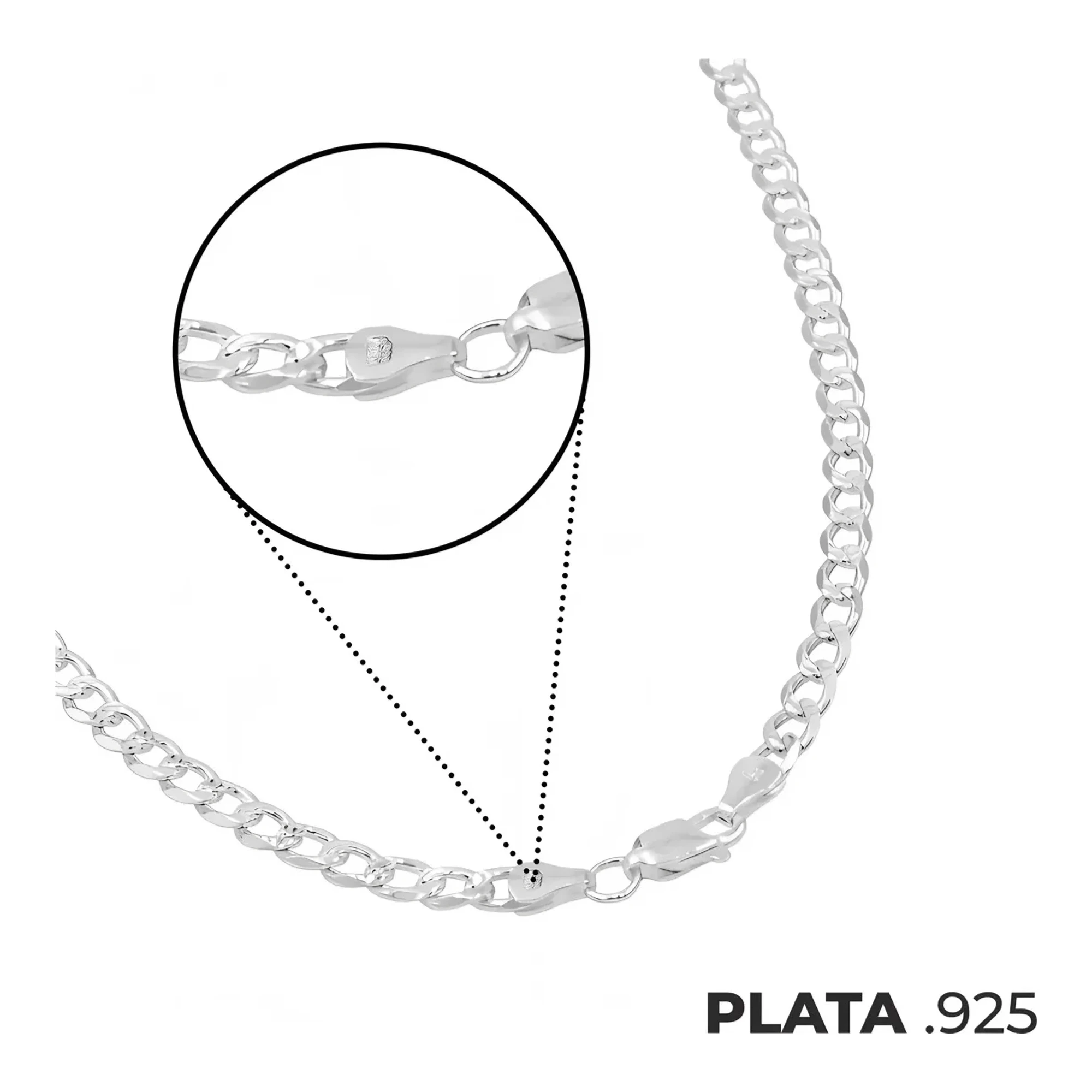 Cadena de Plata .925 Cubana Diamantada 5 mm 70 cm - Imagen 7