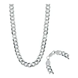 Cadena de Plata .925 Cubana Diamantada 70 cm 7 mm - Imagen 1