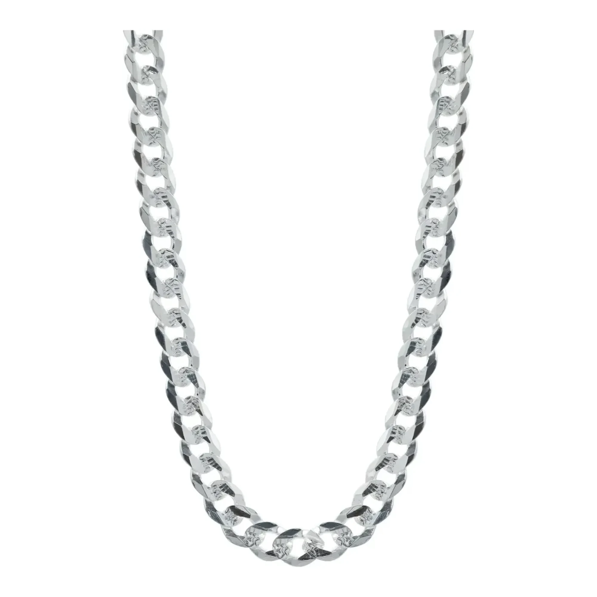 Cadena de Plata .925 Cubana Diamantada 70 cm 7 mm - Imagen 2