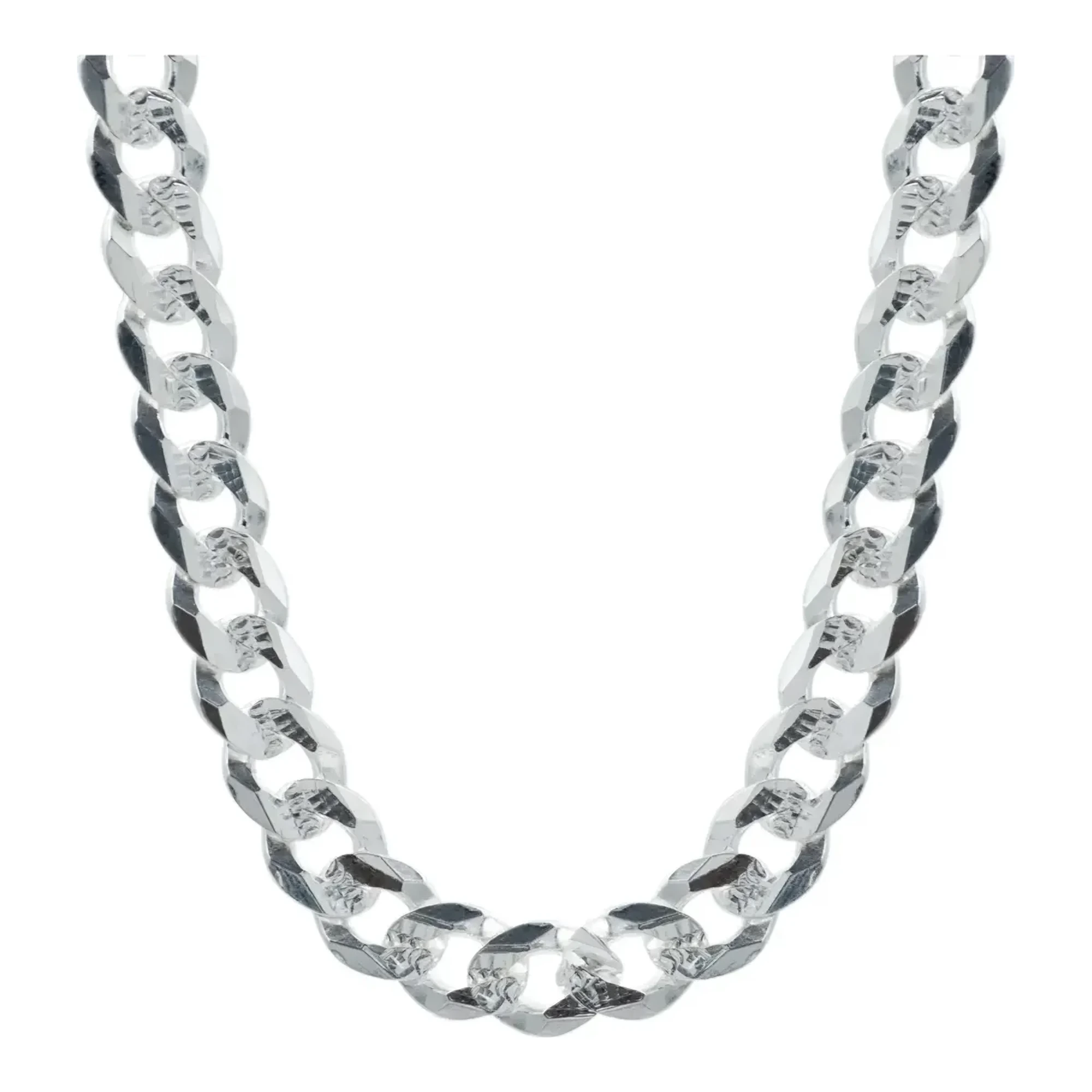 Cadena de Plata .925 Cubana Diamantada 70 cm 7 mm - Imagen 3