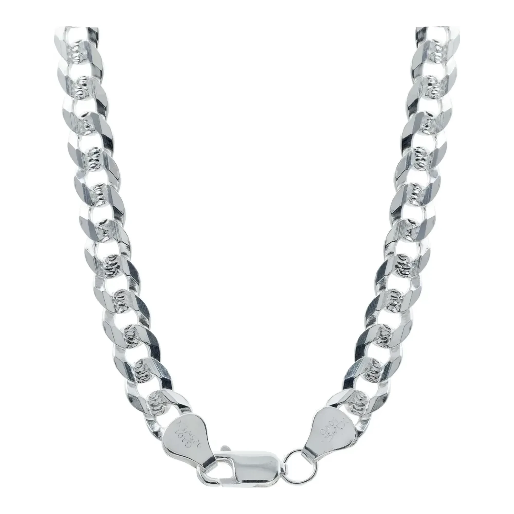 Cadena de Plata .925 Cubana Diamantada 70 cm 7 mm - Imagen 5