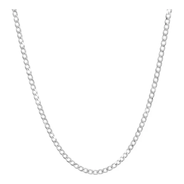 Cadena de Plata 925 Cubana Diamantada Barbada Unisex 40cm Grosor 4mm - Imagen 1