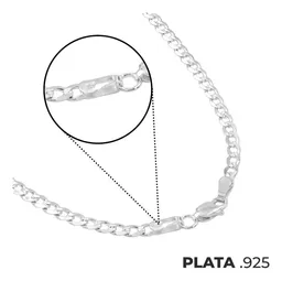 Cadena de Plata 925 Cubana Diamantada Barbada Unisex 40cm Grosor 4mm - Imagen 7