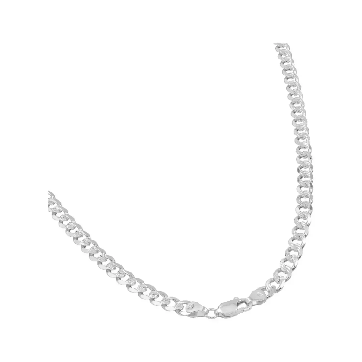 Cadena de Plata .925 Cubana Diamantada para Hombre 60 cm - Imagen 2