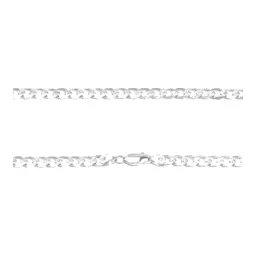 Cadena de Plata .925 Cubana Diamantada para Hombre 60 cm - Imagen 4