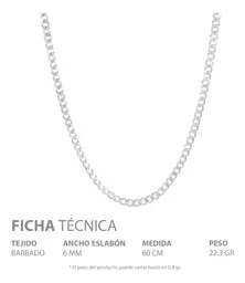Cadena de Plata .925 Cubana Diamantada para Hombre 60 cm - Imagen 5