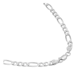 Cadena de Plata 925 Diseño Figaro 3x1 Eslabones Pulidos 55cm - Imagen 3