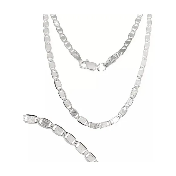 Cadena de Plata 925 Diseño Marinera Clásica Unisex 60cm - Imagen 1