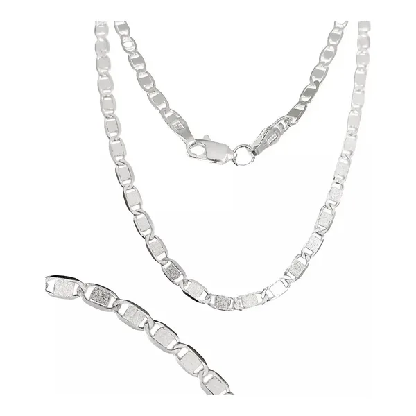 Cadena de Plata 925 Diseño Marinera Clásica Unisex 60cm - Imagen 1