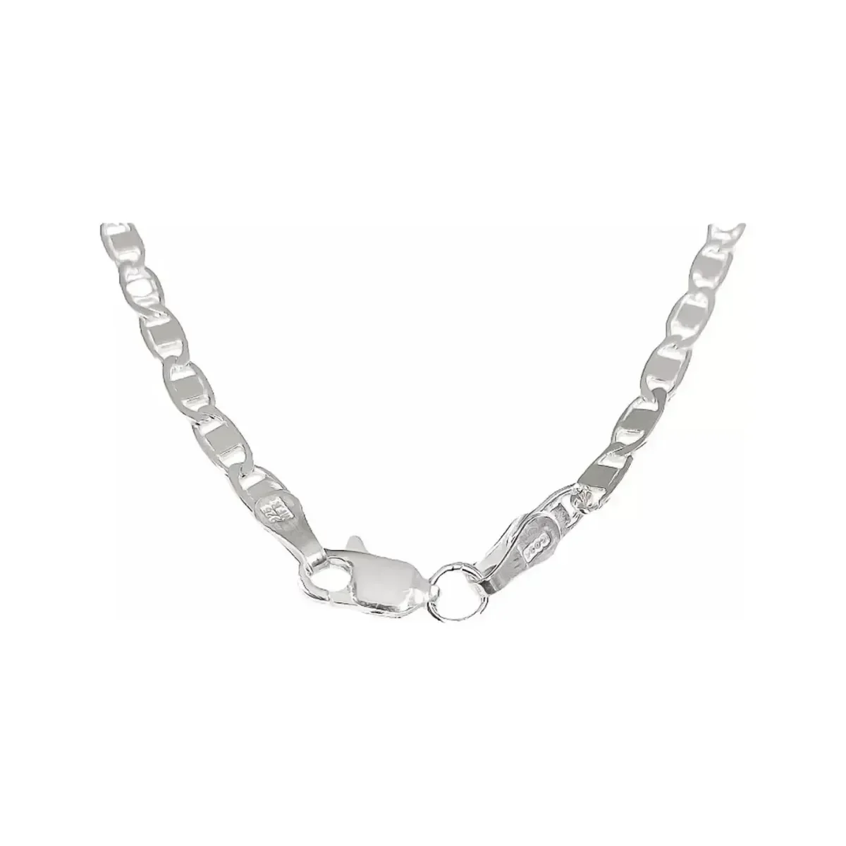 Cadena de Plata 925 Diseño Marinera Clásica Unisex 60cm - Imagen 2