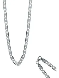 Cadena de Plata 925 Marinera Diamantada 70cm para Hombre - Imagen 1
