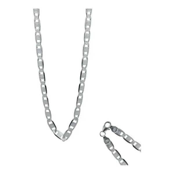 Cadena de Plata 925 Marinera Diamantada 70cm para Hombre - Imagen 1