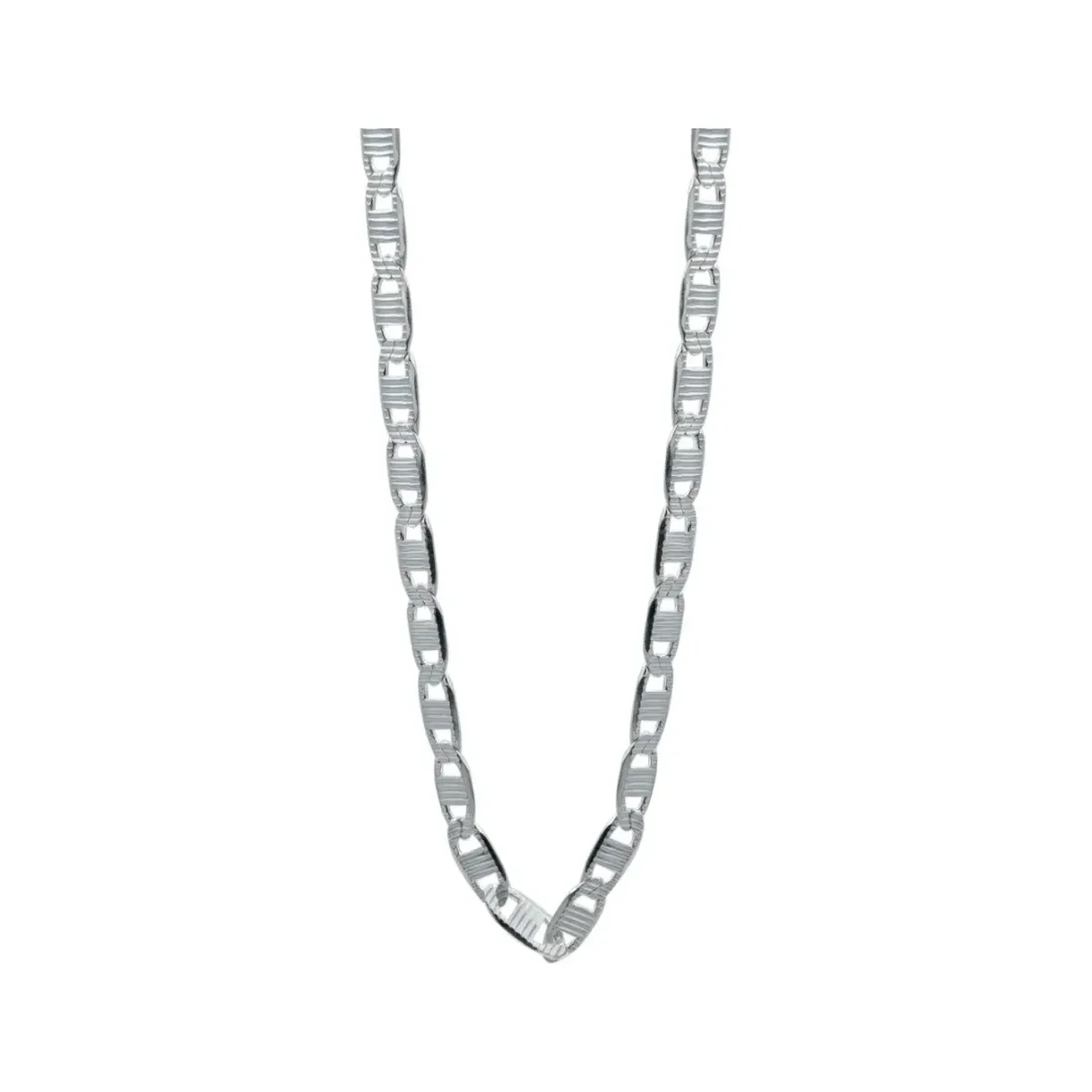 Cadena de Plata 925 Marinera Diamantada 70cm para Hombre - Imagen 2