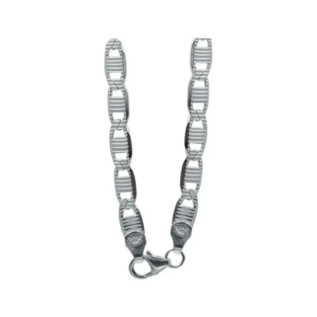 Cadena de Plata 925 Marinera Diamantada 70cm para Hombre - Imagen 5