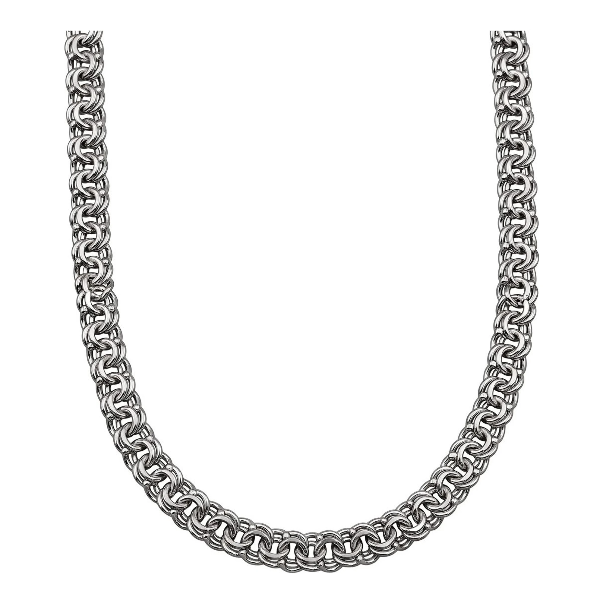Cadena tejido chino de plata ley .925 de 55 cm y 5 mm con broche de caja - Joyaris joyería mexicana