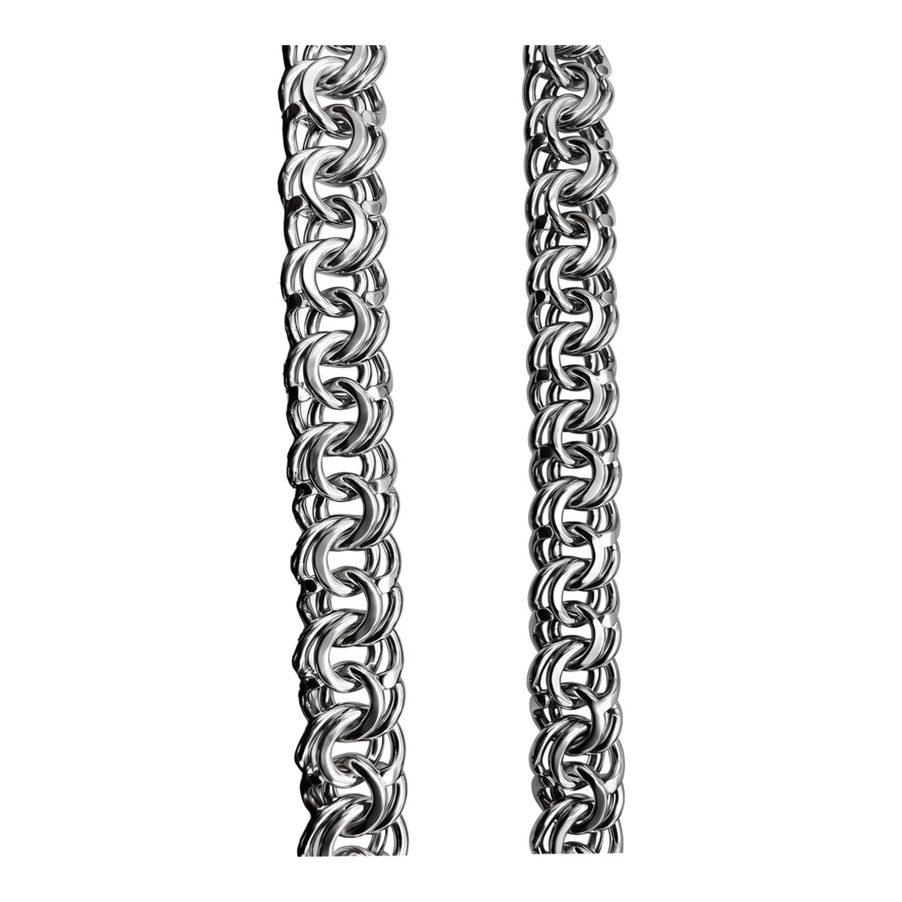 Cadena de Plata .925 Tejido Chino y 5 mm Broche Caja 45 cm - Imagen 5