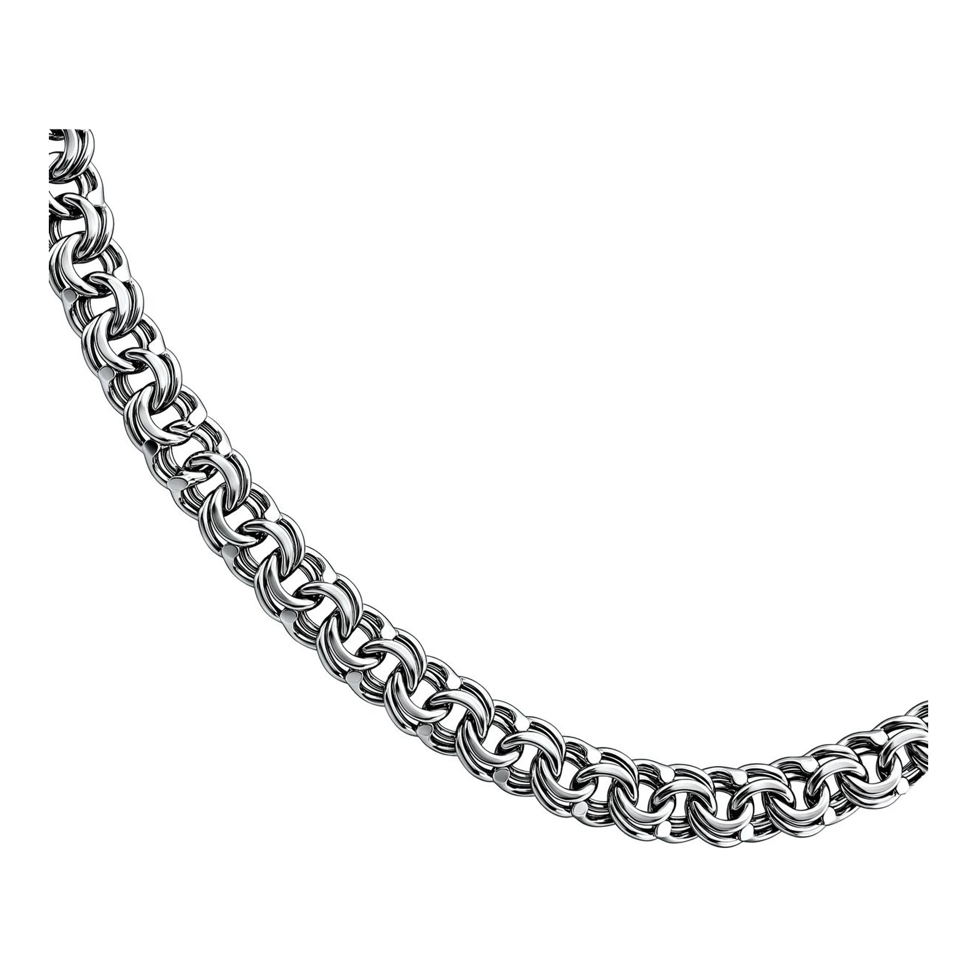Cadena de Plata .925 Tejido Chino y 5 mm Broche Caja 55 cm - Imagen 3