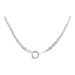 Cadena de Plata .925 Tejido Cuerda Torzal 60 cm x 2 mm - Imagen 3